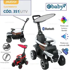 EBABY - BUGGY KIDS MUSICAL 351 ENTRADA USB LUCES Y SONIDO - BLANCO