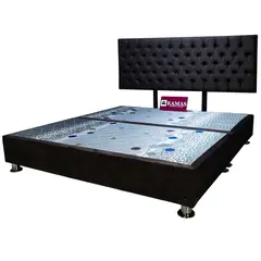 KAMAS - CAMA TARIMA KING + CABECERA AÉREA CAPITONEADO - MORO