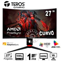 TEROS GAMING - Monitor Curvo TEROS 27 FHD VA 240Hz 1ms HDMI DP HDR10