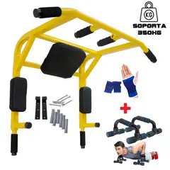 HOLGU - Barra Dominadas 15 en 1 Premium + Push UP + Guantes Gym