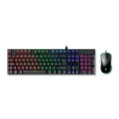 ANTRYX - TECLADO+MOUSE GC-3100 NEGRO SROJO AGC-3100KRE-SP