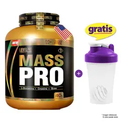 LEVEL PRO - Proteína Mass Pro 3 kg Vainilla - 29 Servicios