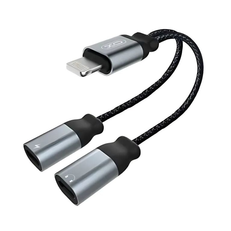 CABLE ADAPTADOR DE CARGA Y AUDIO 35MM XO-NB-R160A LIGHTNING