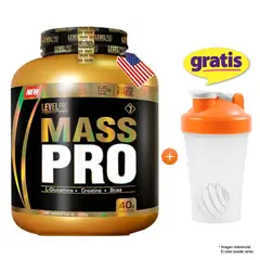 LEVEL PRO - Proteína Mass Pro 3 kg Chocolate - 29 Servicios