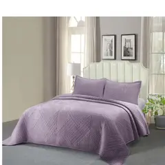 SALA FABULOSA - Edredón Duna Talla Queen + 2 Fundas de Almohada - Uva intenso