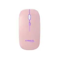CYBERTEL - Mouse Energy Inalámbrico Recargable 2.4 Ghz Pink