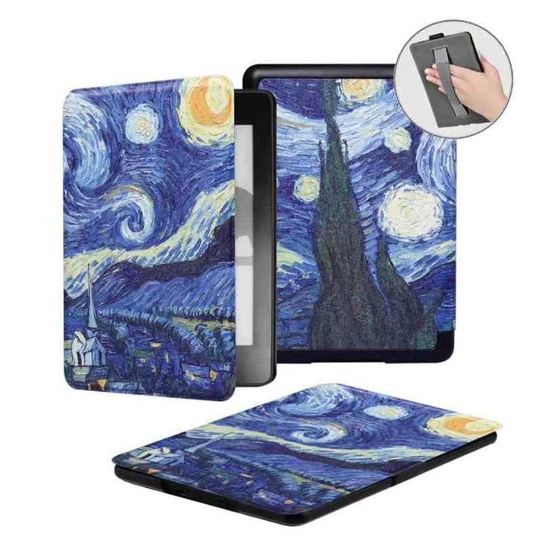 Funda Case Magnetica para Kindle 10 gen 2019 J9g29r C/sujetador Noche Estrellada