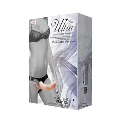 BAILE - Dildo Realista Vibrador Doble con Arnés 17.5 cm x Ø 4.5 cm BDSM Strap