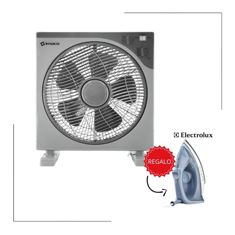 Ventilador IVA13 GRIS + Plancha Electrolux