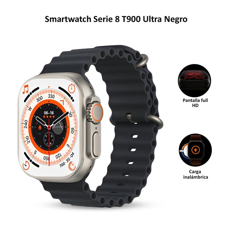 Smartwatch T900 Ultra con Pantalla OLED Negro