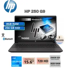 HP - Laptop Intel Celeron N4500 Pantalla 15.6" LED SVA HD RAM 8GB SSD 256GB Windows 11 Home