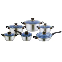 ROYAL - Juego de ollas de acero inoxidable RY-120CW