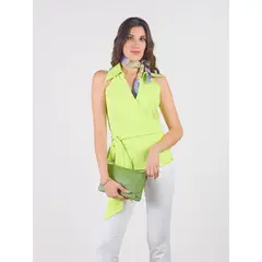 MICHELLE BELAU - LAVINIA - BLUSA SIN MANGAS CON LAZO AJUSTABLE