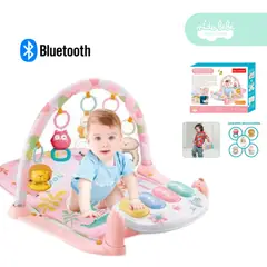 GENERICO - GYM para bebe modelo piano Doux con Bluetooth rosado
