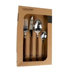 Ichimatsu - Set Cubiertos x16 Pzas m/Madera Cutlery- ICHIMATSU- 10286558