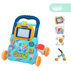 GENERICO - Caminador para bebe con pizarra elefante azul