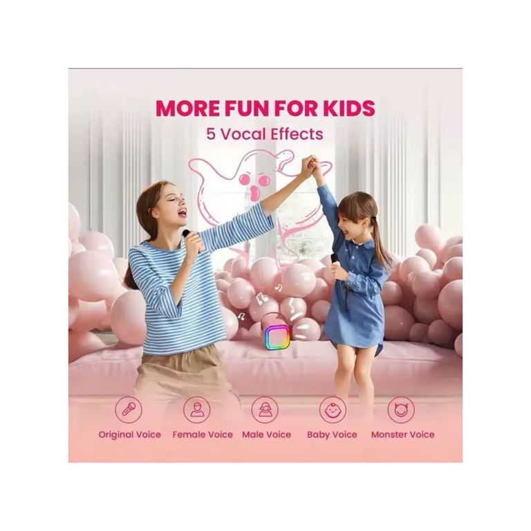MINI PARLANTE KARAOKE CON UN MICROFONO K12