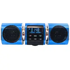 CAFINI - Parlante Bluetooth Metálico para Moto MT-1210 Celeste