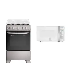 ELECTROLUX - Combo: Cocina 4 Quemadores Efficient FE4ISR + Microondas 17L EMDO17S2GSRUW