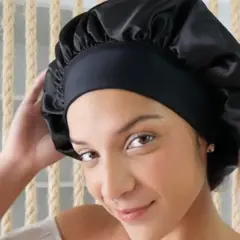 SANTOS RIZOS - Gorro de Satín AntiFrizz para dormir y cuidar definición