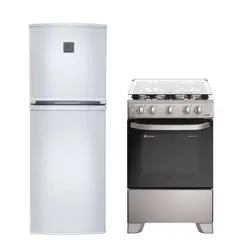 ELECTROLUX - Combo: Refrigeradora Top Mount Frost 138L ERT18G2HNW + Cocina 4 Quemadores FE4ISR