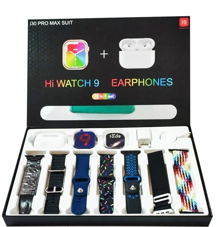 SMARTWATCH I30 PRO MAX SUIT PACK 10 EN 1