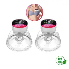 GENERICO - Extractor De Leche Materna Portátil Manos Libres Fucsia-02 Unid