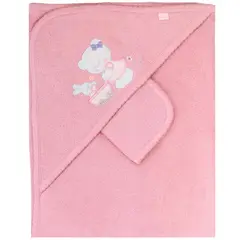 BABY MERINOS - Toalla - Osita - Palo Rosa S2162