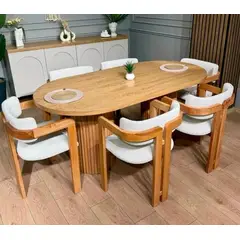 GENERICO - JUEGO DE COMEDOR 6 SILLAS JAMES GRIS PLATA