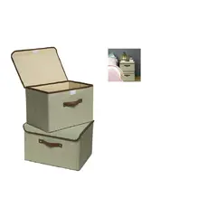 GENERICO - Pack x 2 Cajas de Almacenamiento Organizador Plegable