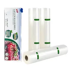 GENERICO - Bolsas gofradas en rollo para envasado vacío con cortador 28 x 500 cm