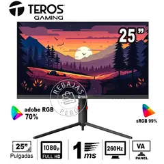 TEROS GAMING - Monitor Gaming TEROS 25 FHD 260Hz 1ms VA HDMI DP sRGB 99%