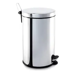 BRINOX - Papelera Con Pedal Acero Inoxidable 12Lts Decorline