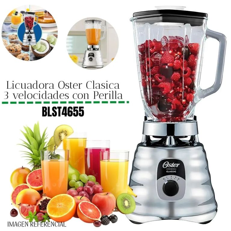 Licuadora Clásica de 3 velocidades BLST4655 - CROMADO