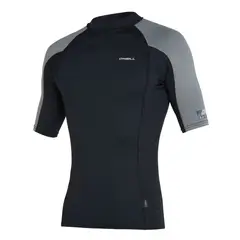 O'NEILL - Lycra Hombre Oneill Psycho UV SS Rash Vest Black Smoke
