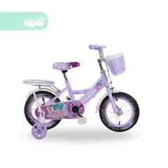 GENERICO - Bicicleta infantil con aro 12 para niña color lila