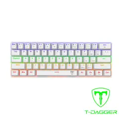 T-DAGGER - Teclado ARENA Rainbow Spanish T-TGK321W-BR WHITE