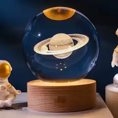 GENERICO - Luz led Nocturna lámpara De Cristal 3d Grabado Laser