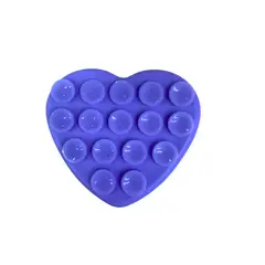 YI FEI - POPSOCKET DE CORAZON CON VENTOSAS LILA