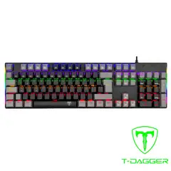 T-DAGGER - Teclado NAXOS Rainbow Spanish T-TGK310-GW-SP BLACKGREY