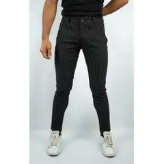DM DEXMEN - Pantalón Dexmen Gales Rayas Negro