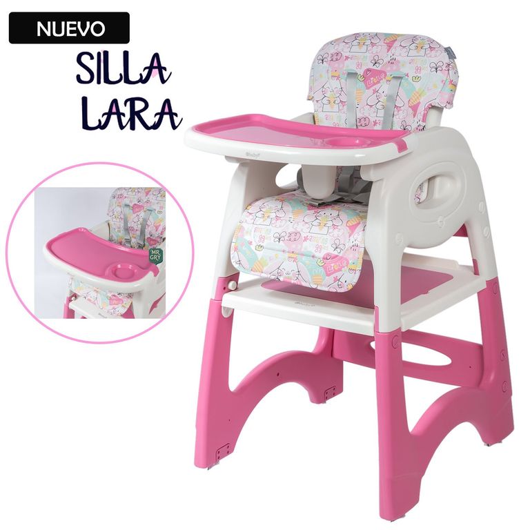 Silla de Comer Carpeta para Bebe LARA Rosado