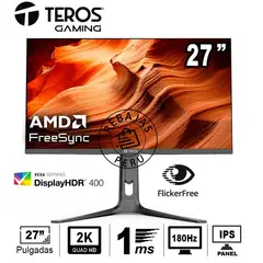 TEROS GAMING - Monitor Gaming TEROS TE-2753G 27 QHD IPS 180Hz 1ms FreeSync HDR