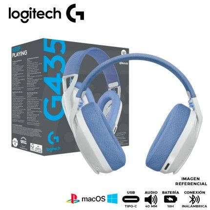 Audifono Gamer G435 LightSpeed Bluetooth blanco