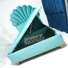 GENERICO - Cama baul andrea 1plz 0.5 turqueza