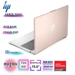 HP - Laptop 15-FC0039W AMD Ryzen 5 7520U 15.6" FHD 8GB DDR5 256GB SSD Win 11 Home ROSADO ORO