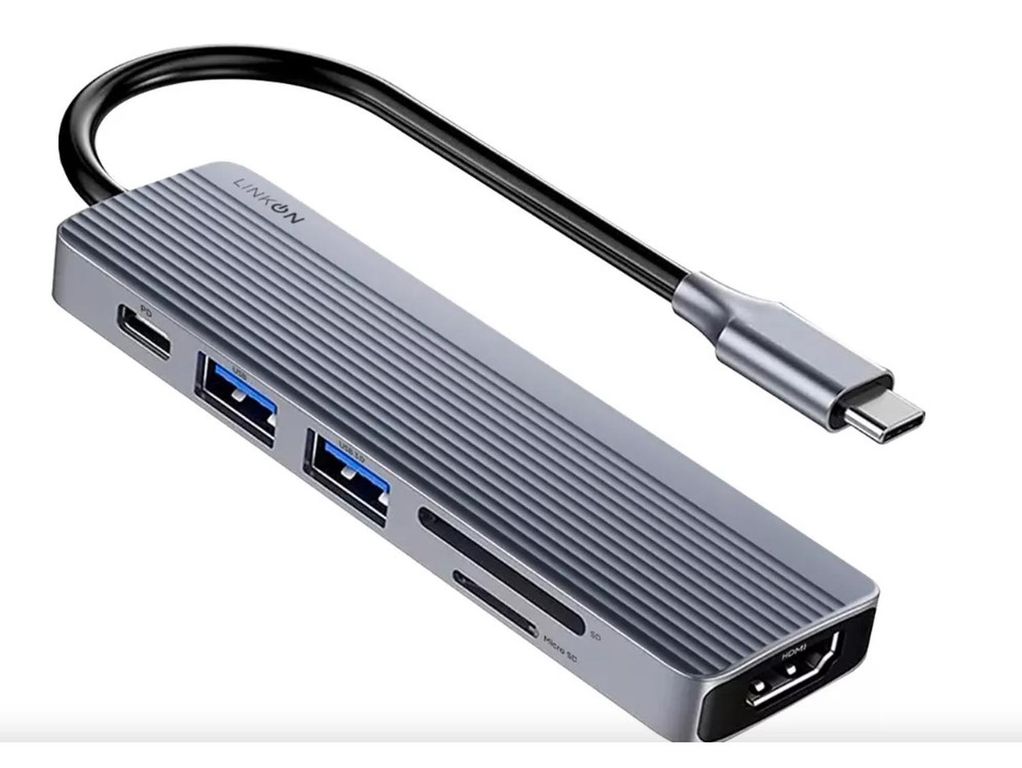 Hub Adaptador Usb Tipo C 6 En 1 Para Mac