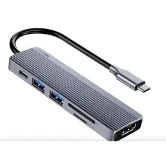GENERICO - Hub Adaptador Usb Tipo C 6 En 1 Para Mac