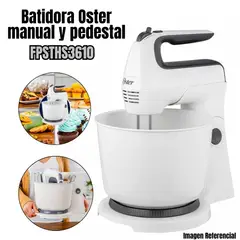 OSTER - Batidora de Mano y Pedestal Blanca FPSTHS3610