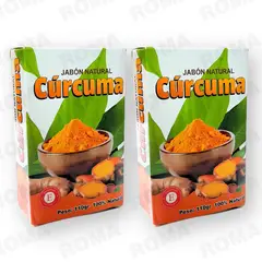 GENERICO - PACK 2 JABONES EN BARRA DE CÚRCUMA 220G